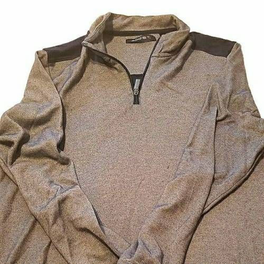 Axist Gray 3/4 Pull-Up Sweater - Large